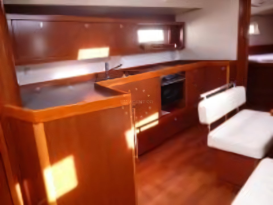 Interior of Oceanis 45 sail boat with 4 cabins Croatia yacht charter