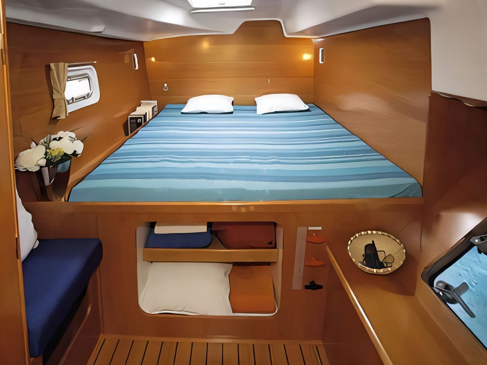Interior of Lagoon 380 catamaran with 3 cabins Croatia yacht charter