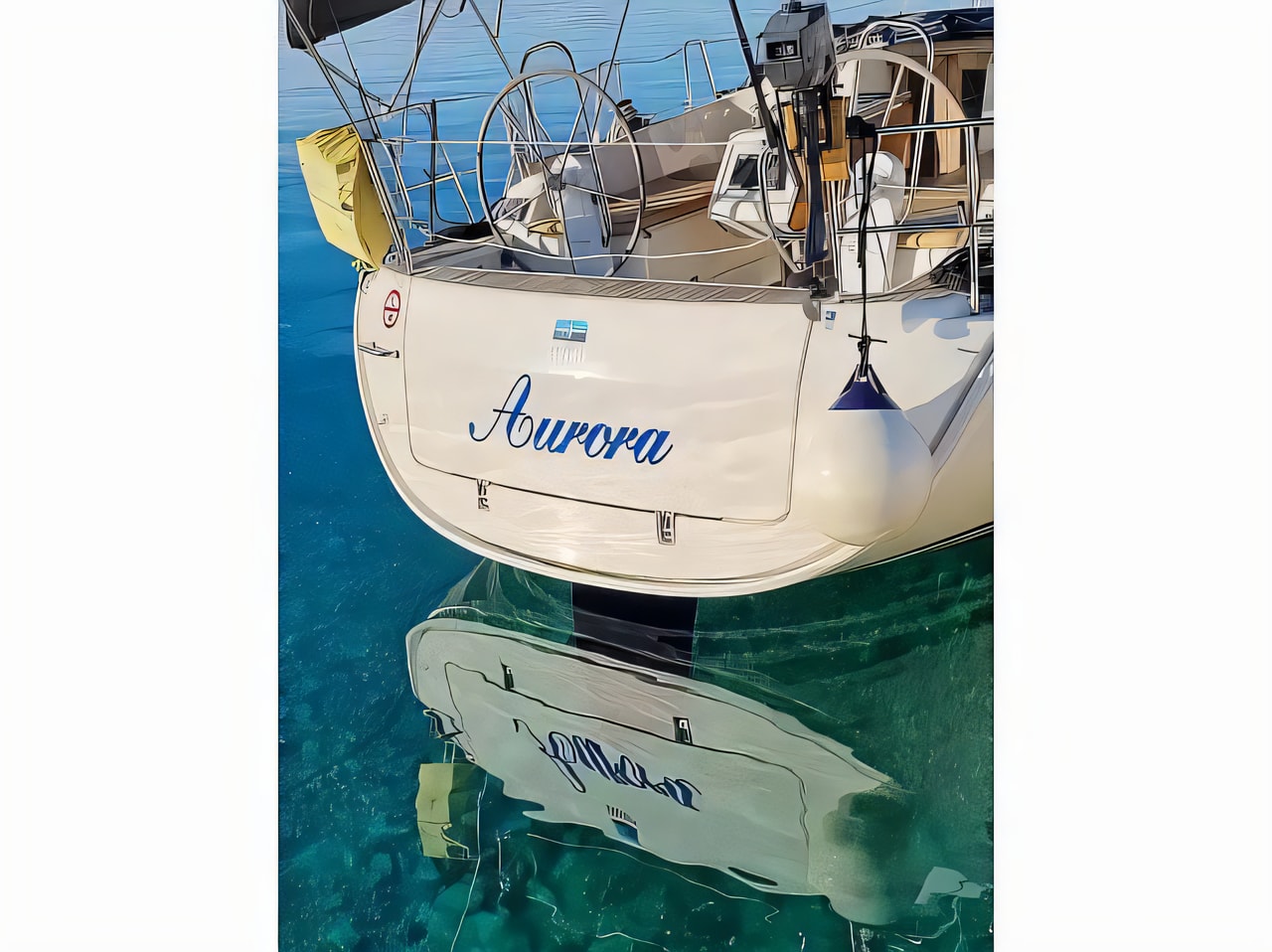 Exterior overview of Bavaria Cruiser 37 sail boat for charter from Baska Voda in the Split sailing area Croatia