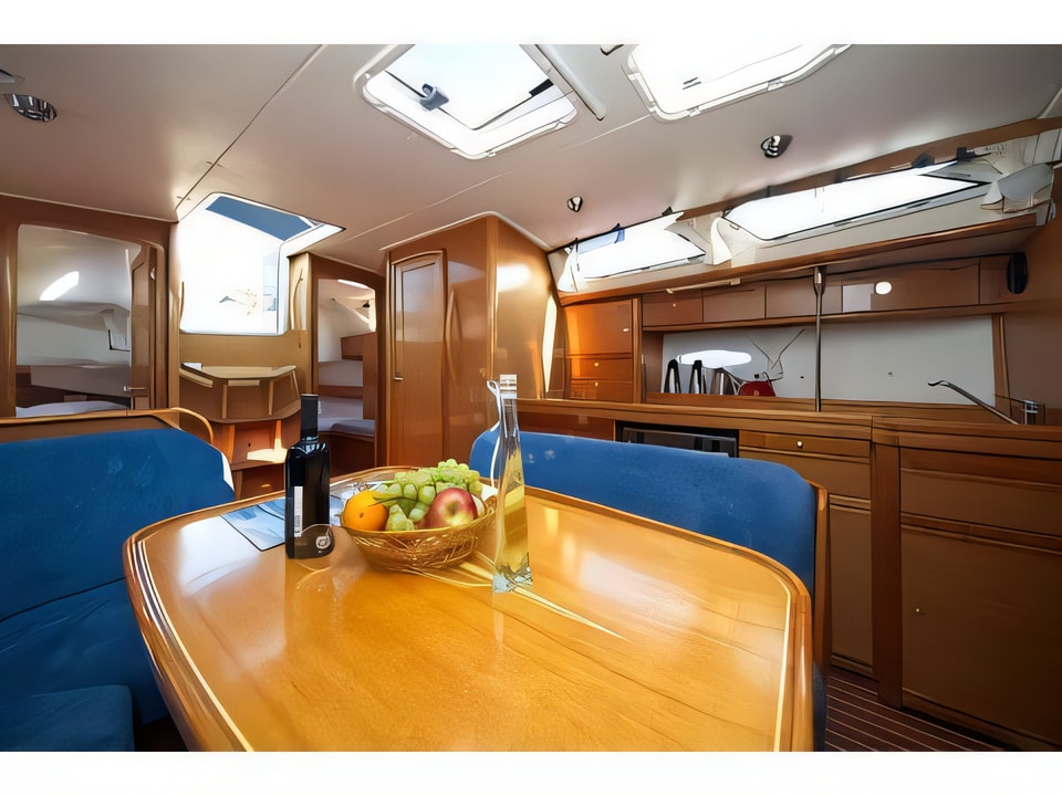 Interior of Bavaria 40 C sail boat with 3 cabins Croatia yacht charter