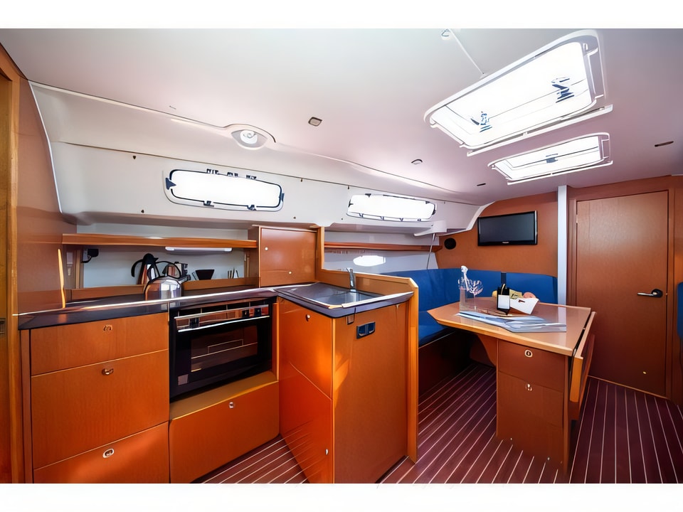 Interior of Bavaria 35 C sail boat with 3 cabins Croatia yacht charter