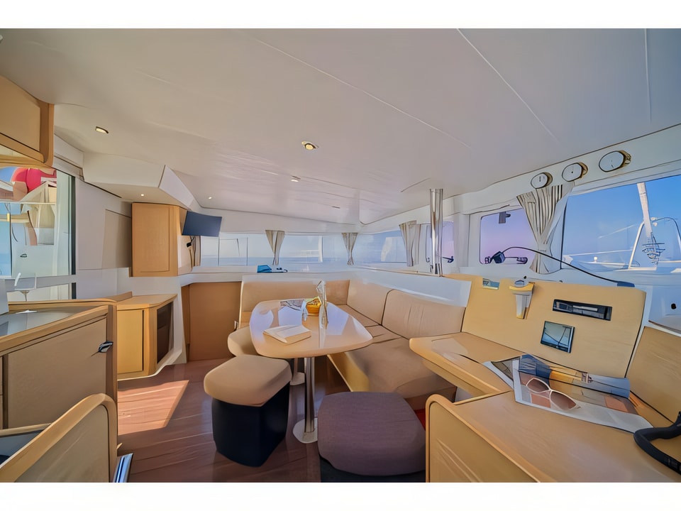 Interior of Lagoon 400 catamaran with 4 cabins Croatia yacht charter