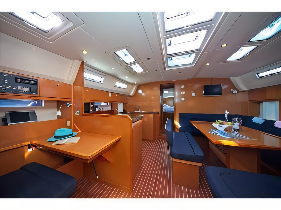 Interior of Bavaria 50 C sail boat with 5 cabins Croatia yacht charter