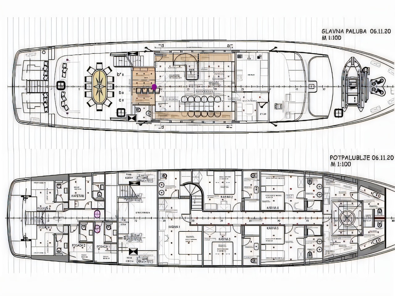Interior of Motoryacht Love Story motoryacht with 6 cabins Croatia yacht charter