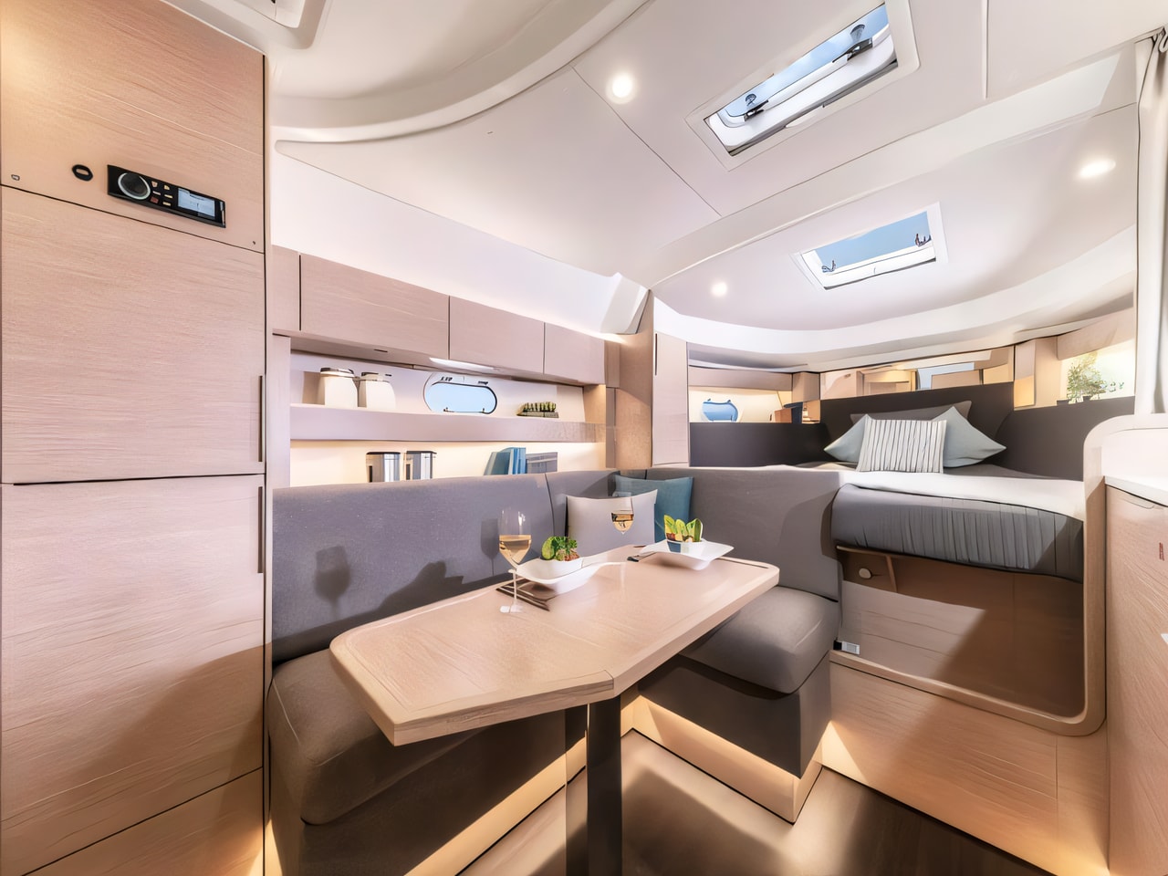 Layout of Bavaria S33 HT motor boat with 1 cabins Croatia yacht charter