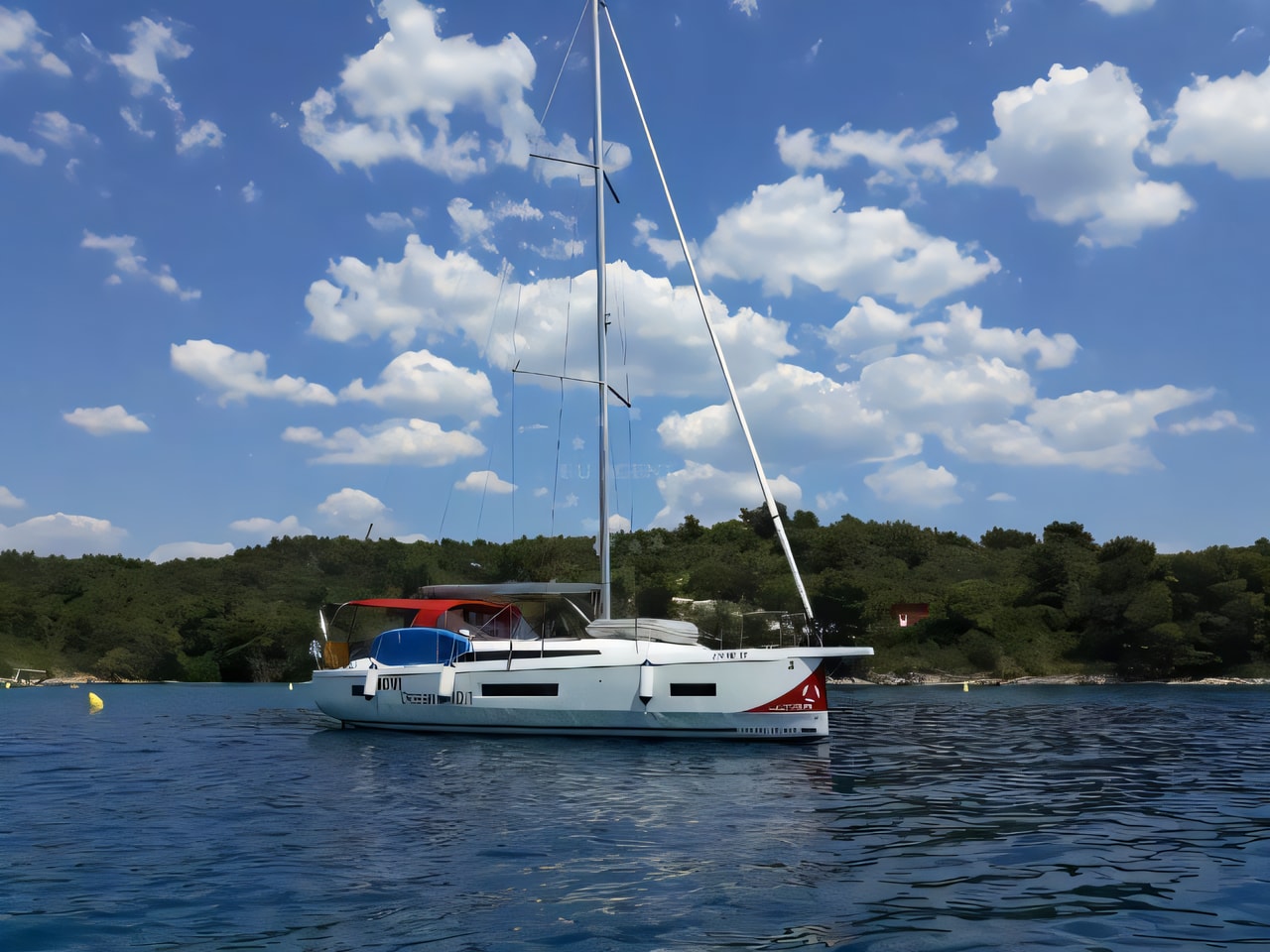 Exterior overview of Oceanis 40.1 sail boat for charter from Pomer ACI Marina in the Istria / Kvarner sailing area Croatia