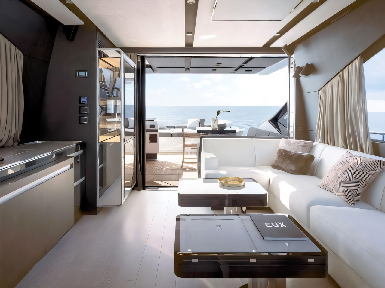 Layout of Azimut S7 21M motoryacht with 4 cabins Croatia yacht charter