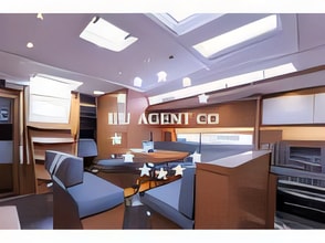 Layout of Dufour 530 sail boat with 6 cabins Croatia yacht charter