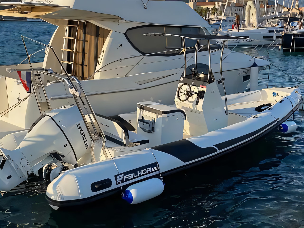 Layout of Falkor 22 motor boat with 0 cabins Croatia yacht charter
