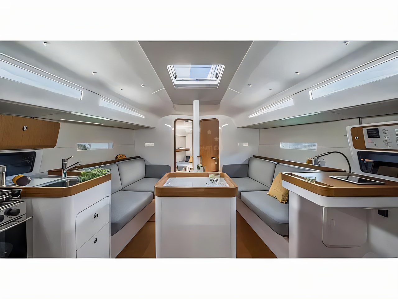 Layout of First 36 sail boat with 3 cabins Croatia yacht charter