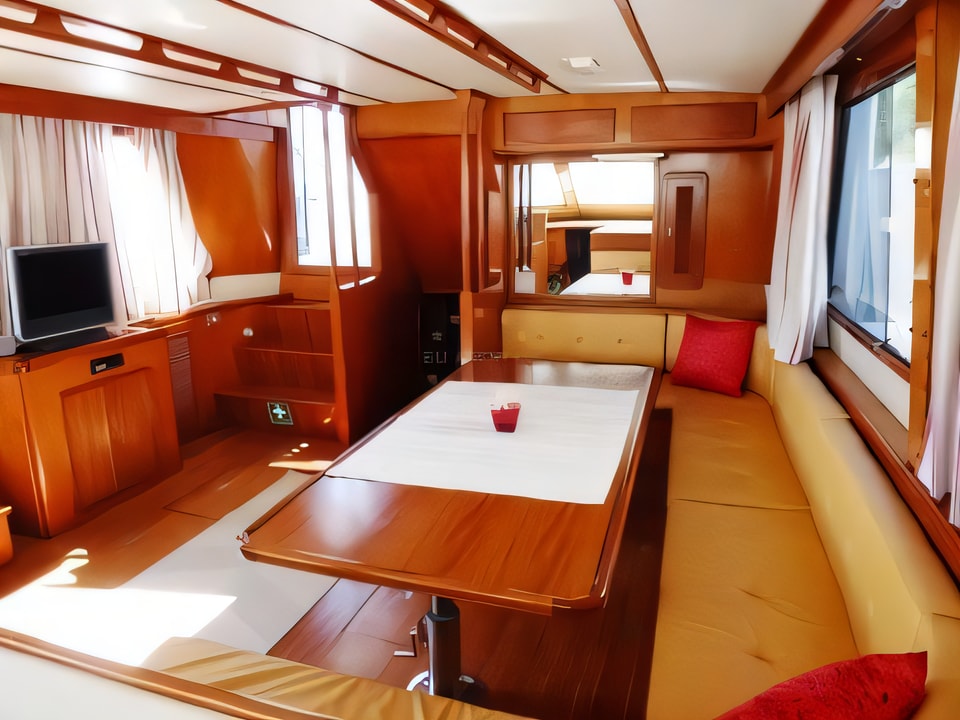Interior of Staryacht 1940 motoryacht with 5 cabins Croatia yacht charter