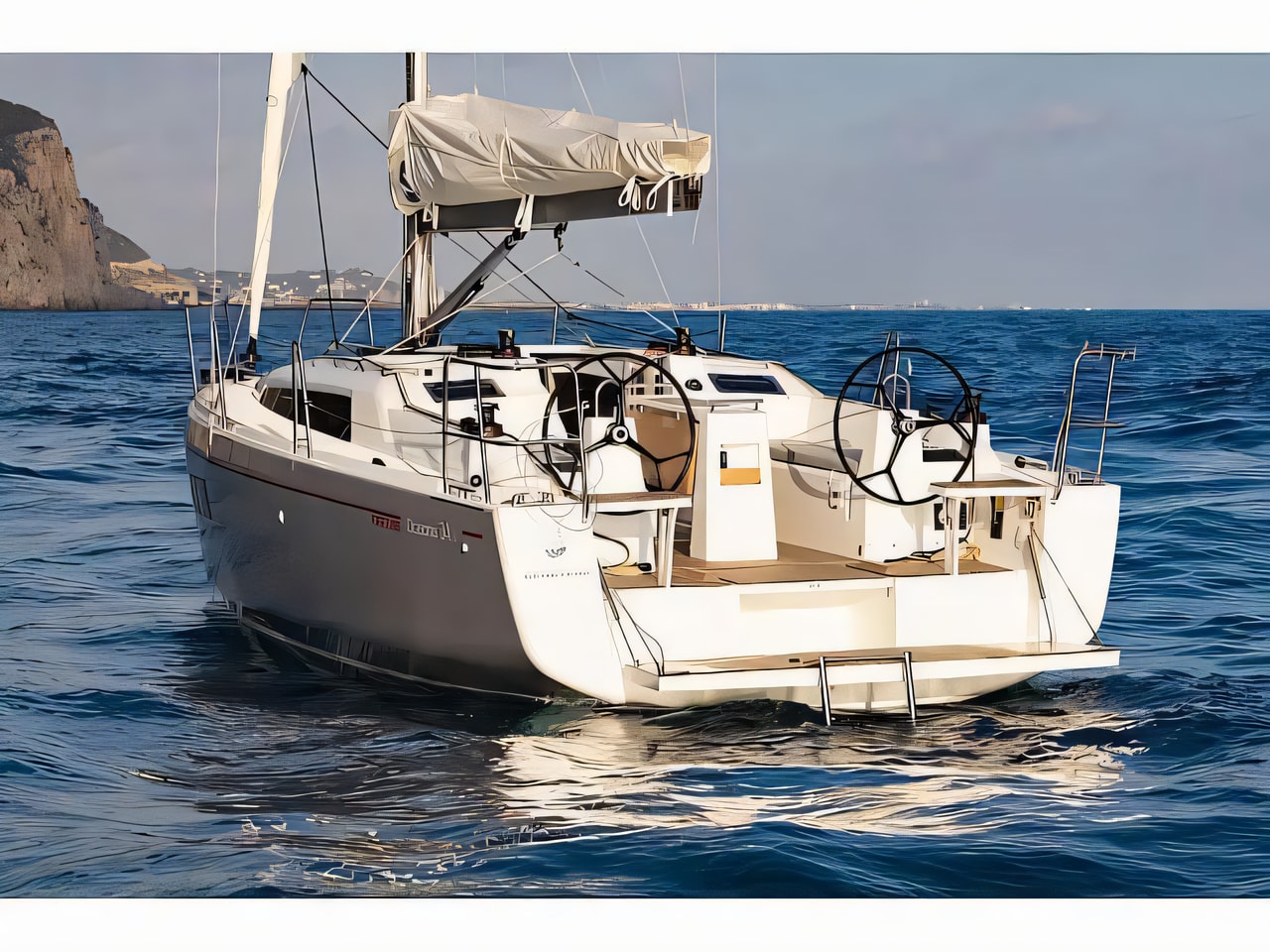 Exterior overview of Oceanis 34.1 sail boat for charter from Split ACI Marina in the Split sailing area Croatia