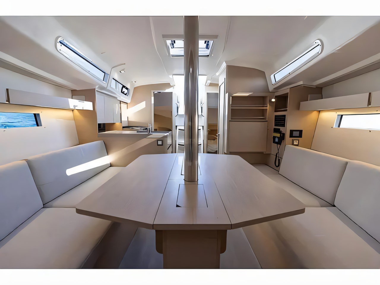 Layout of Oceanis 34.1 sail boat with 3 cabins Croatia yacht charter