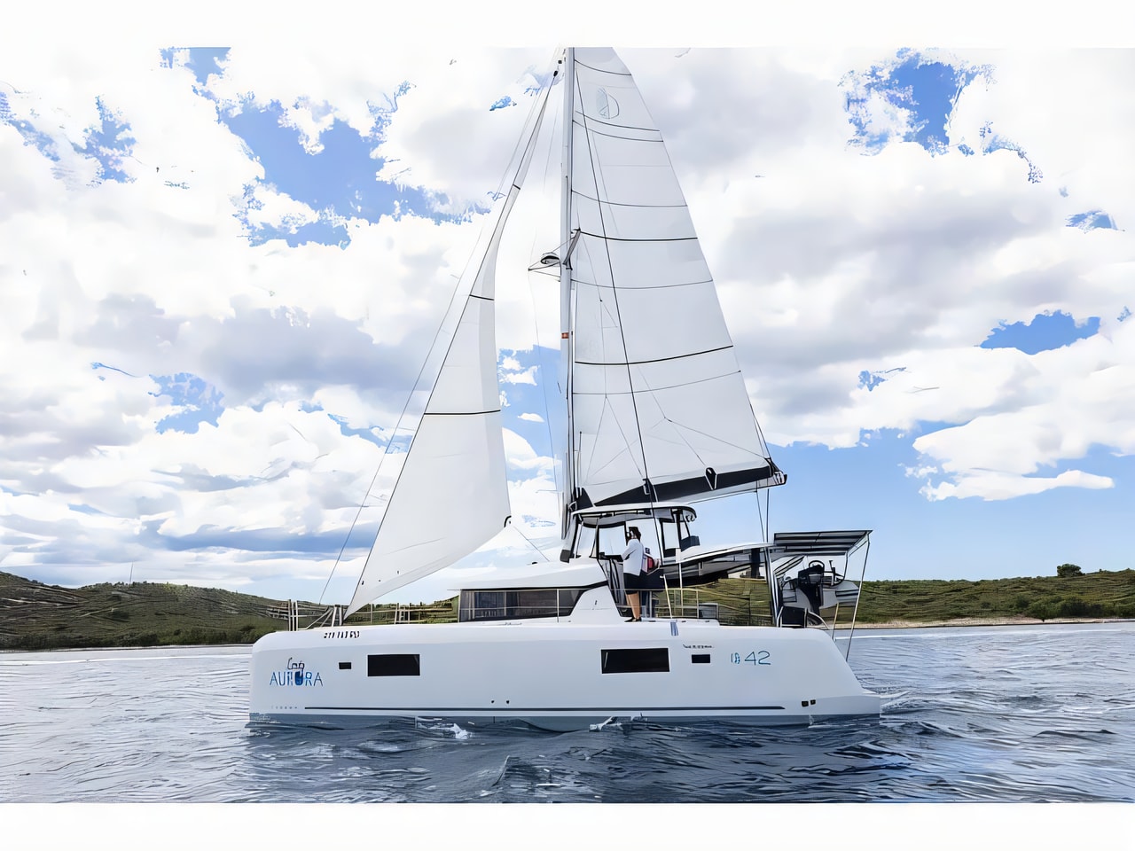 Interior of Lagoon 42 Millenium catamaran with 4 cabins Croatia yacht charter