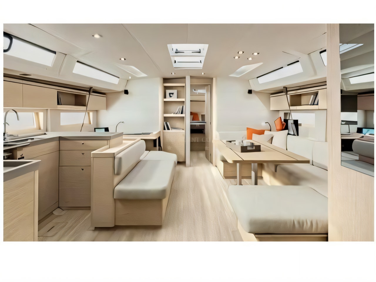 Layout of Oceanis 51.1- 5 cab sail boat with 5 cabins Croatia yacht charter