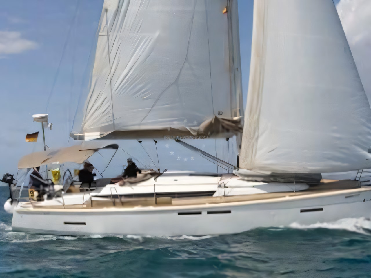 Exterior overview of Sun Odyssey 409 sail boat for charter from Rogoznica Marina Frapa in the Kornati sailing area Croatia