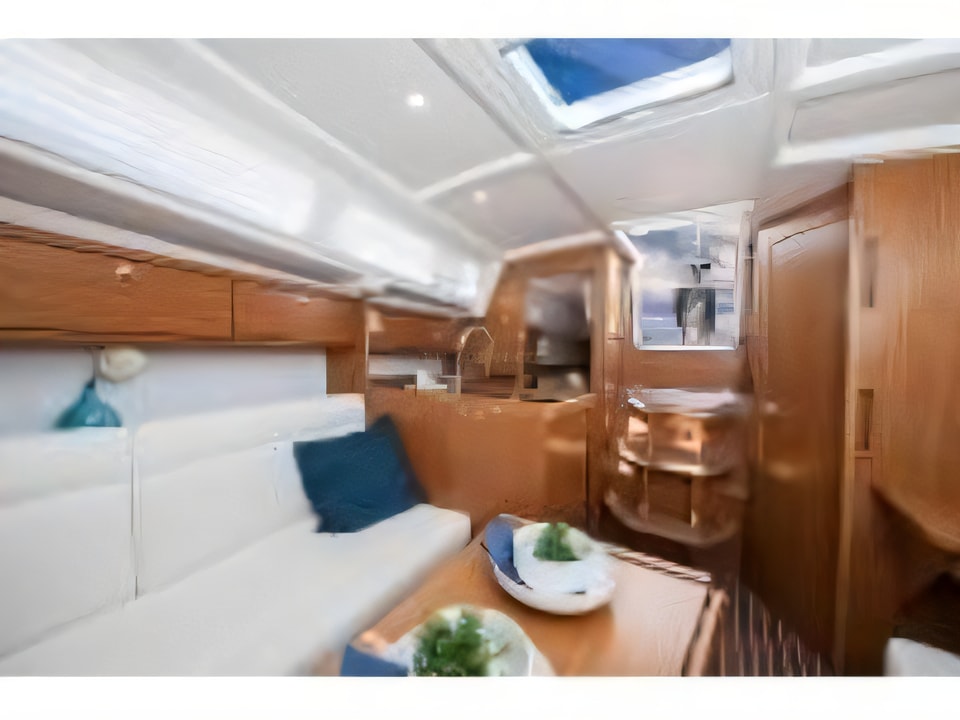 Interior of Bavaria 33 Cruiser sail boat with 2 cabins Croatia yacht charter