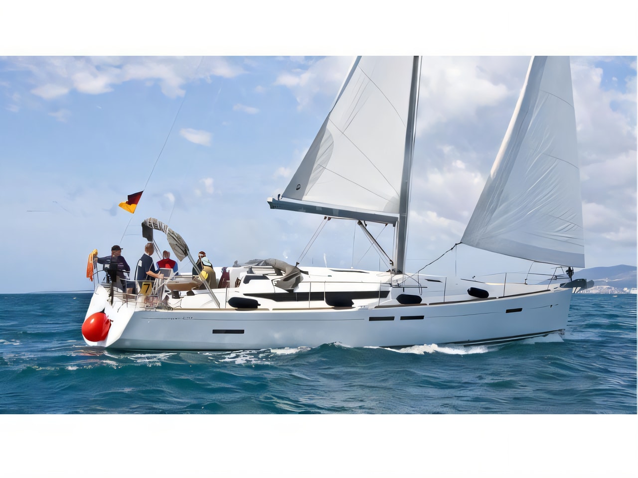 Exterior overview of Sun Odyssey 439 sail boat for charter from Pula Tehnomont Marina Veruda in the Istria / Kvarner sailing area Croatia