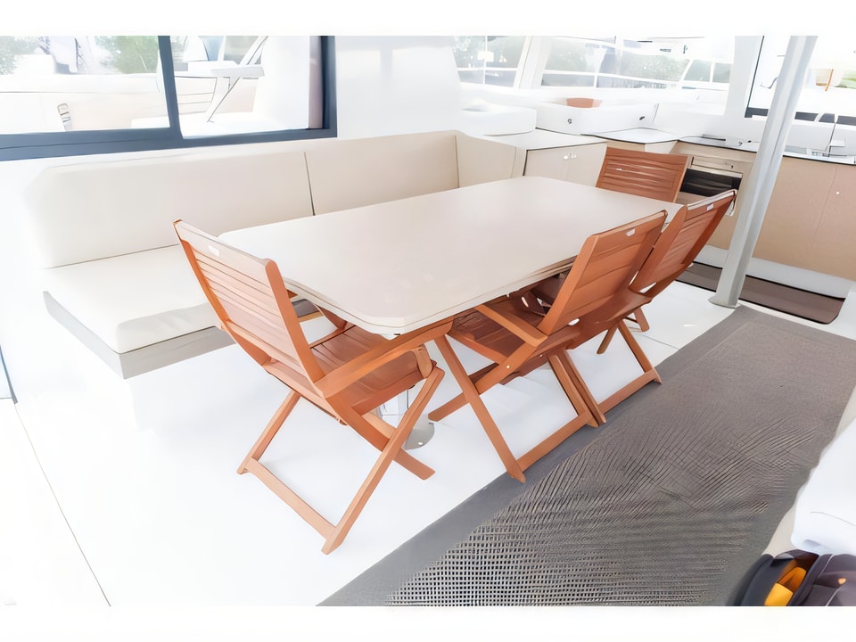 Interior of Bali 4.0 catamaran with 5 cabins Croatia yacht charter