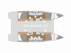 Interior of Elba 45 catamaran with 4 cabins Croatia yacht charter