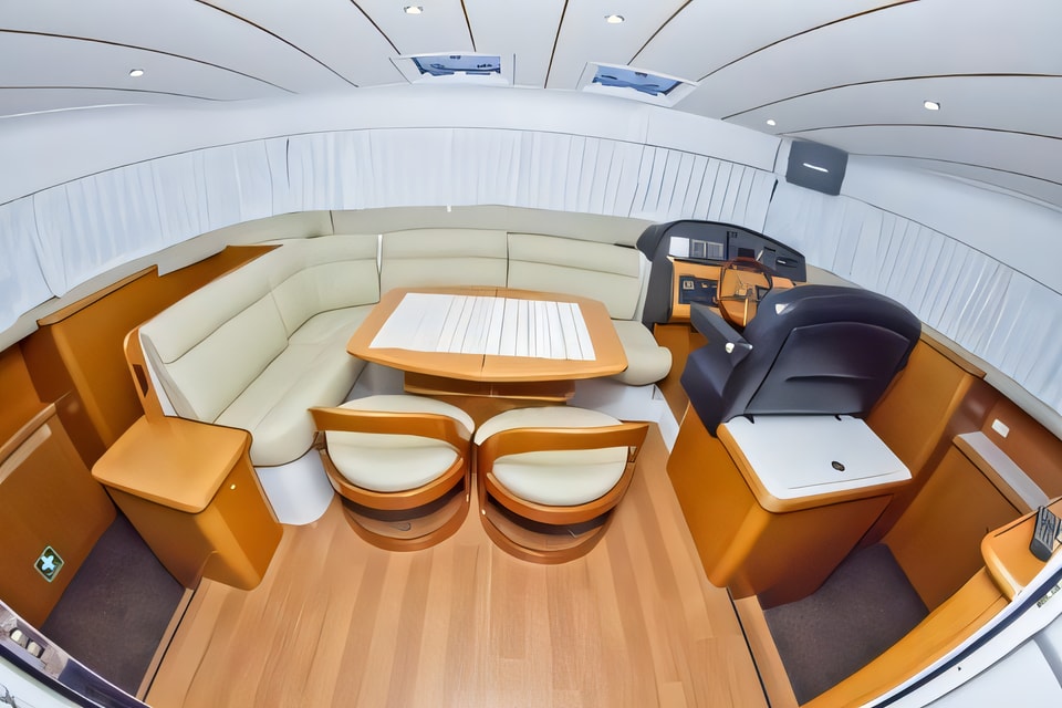 Interior of Lagoon Powercat 43 power catamaran with 4 cabins Croatia yacht charter