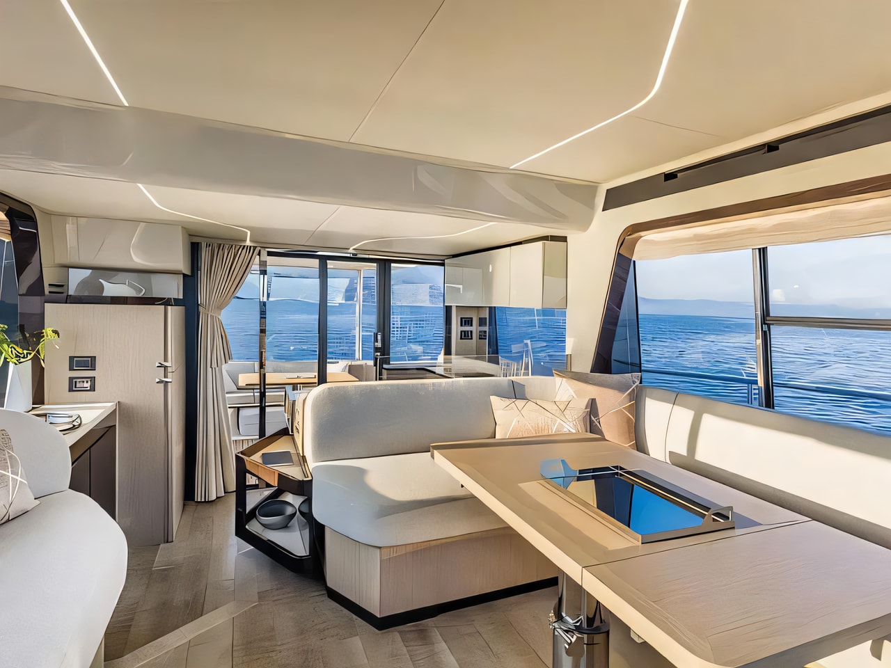 Absolute 47 Fly yacht layout 3 cabins Croatia charter