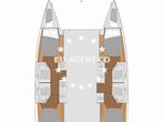 Interior of Astrea 42 catamaran with 6 cabins Croatia yacht charter