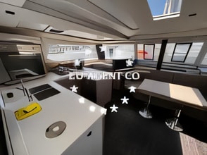 Layout of Astrea 42 catamaran with 6 cabins Croatia yacht charter