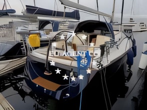 Exterior overview of Grand Soleil 40 sail boat for charter from Sibenik Marina Mandalina in the Sibenik sailing area Croatia