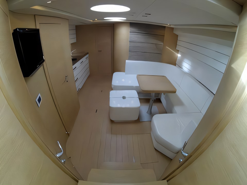 Interior of Sessa C52 motoryacht with 3 cabins Croatia yacht charter