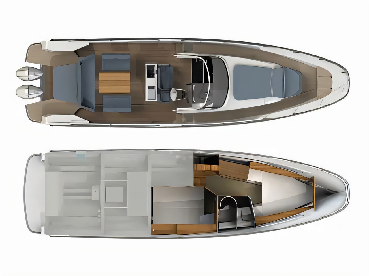 Interior of Nimbus Tender T11 motoryacht with 1 cabins Croatia yacht charter