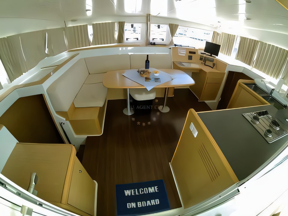 Interior of Lagoon 400 catamaran with 6 cabins Croatia yacht charter