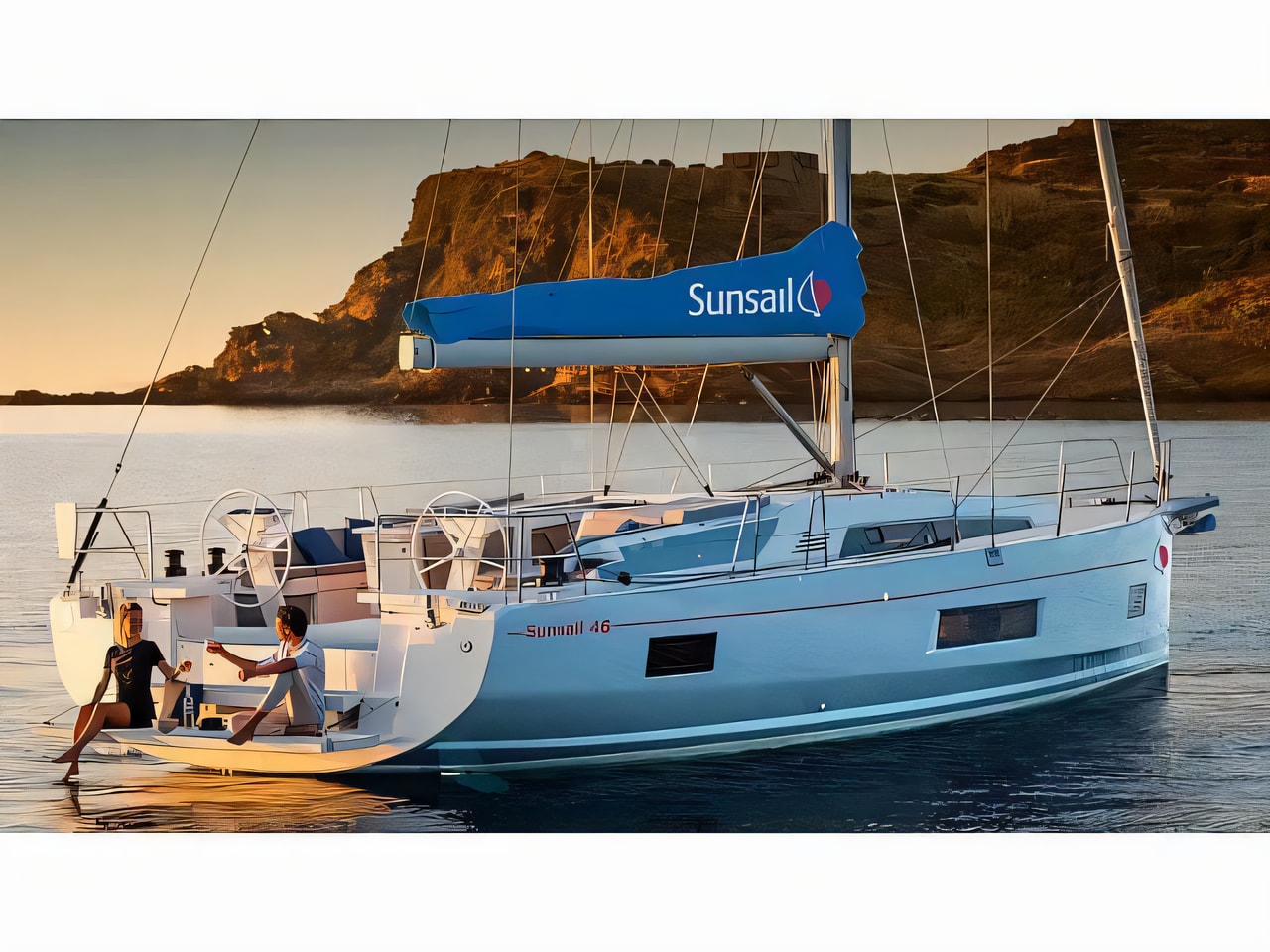 Exterior overview of Sunsail 46 Mon sail boat for charter from Agana Marina in the Split sailing area Croatia