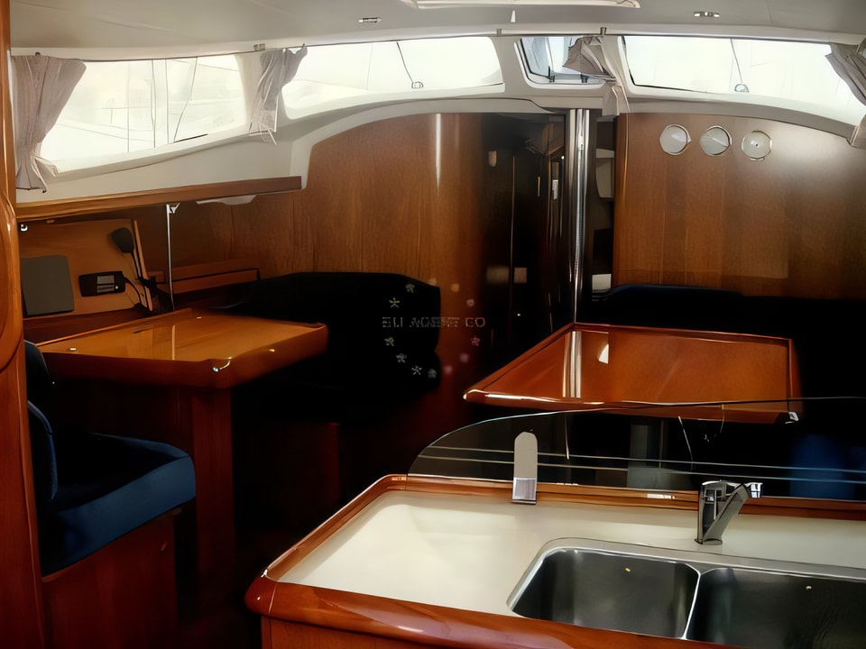 Interior of Sun Odyssey 43DS sail boat with 4 cabins Croatia yacht charter