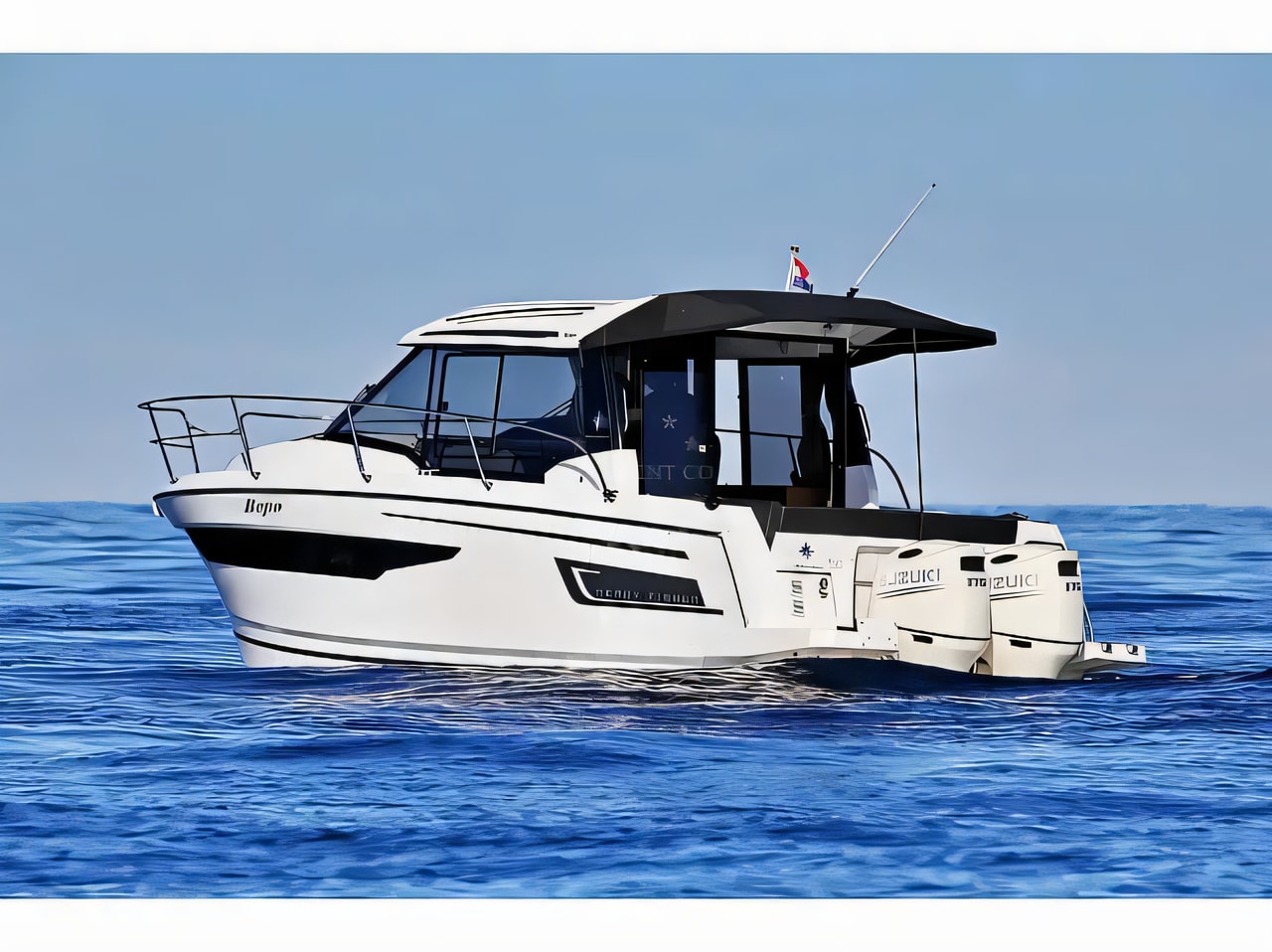 Interior of Merry Fisher 895 motor boat with 2 cabins Croatia yacht charter