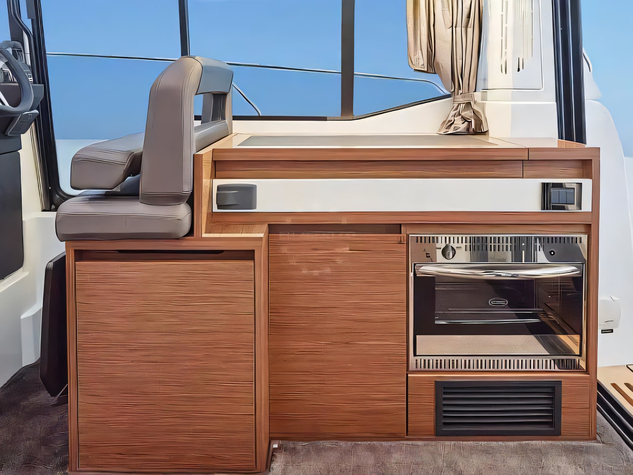 Layout of Jeanneau NC 33 motor boat with 2 cabins Croatia yacht charter