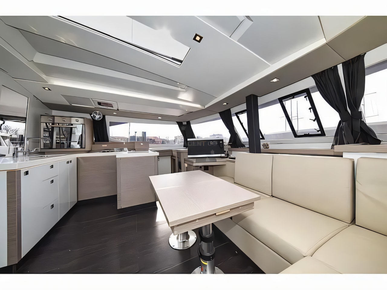 Layout of Astrea 42 catamaran with 6 cabins Croatia yacht charter