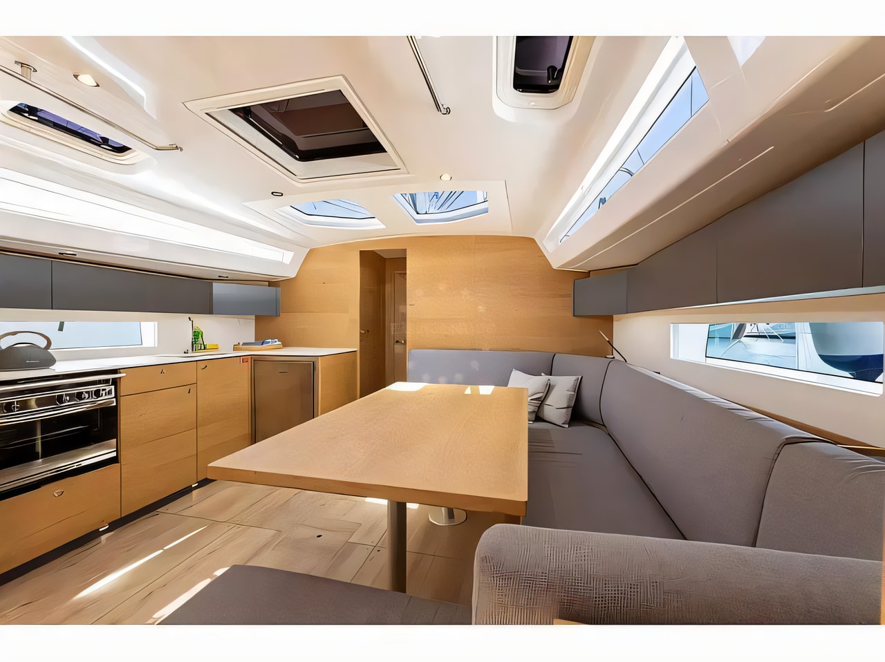 Layout of Elan Impression 45 sail boat with 4 cabins Croatia yacht charter