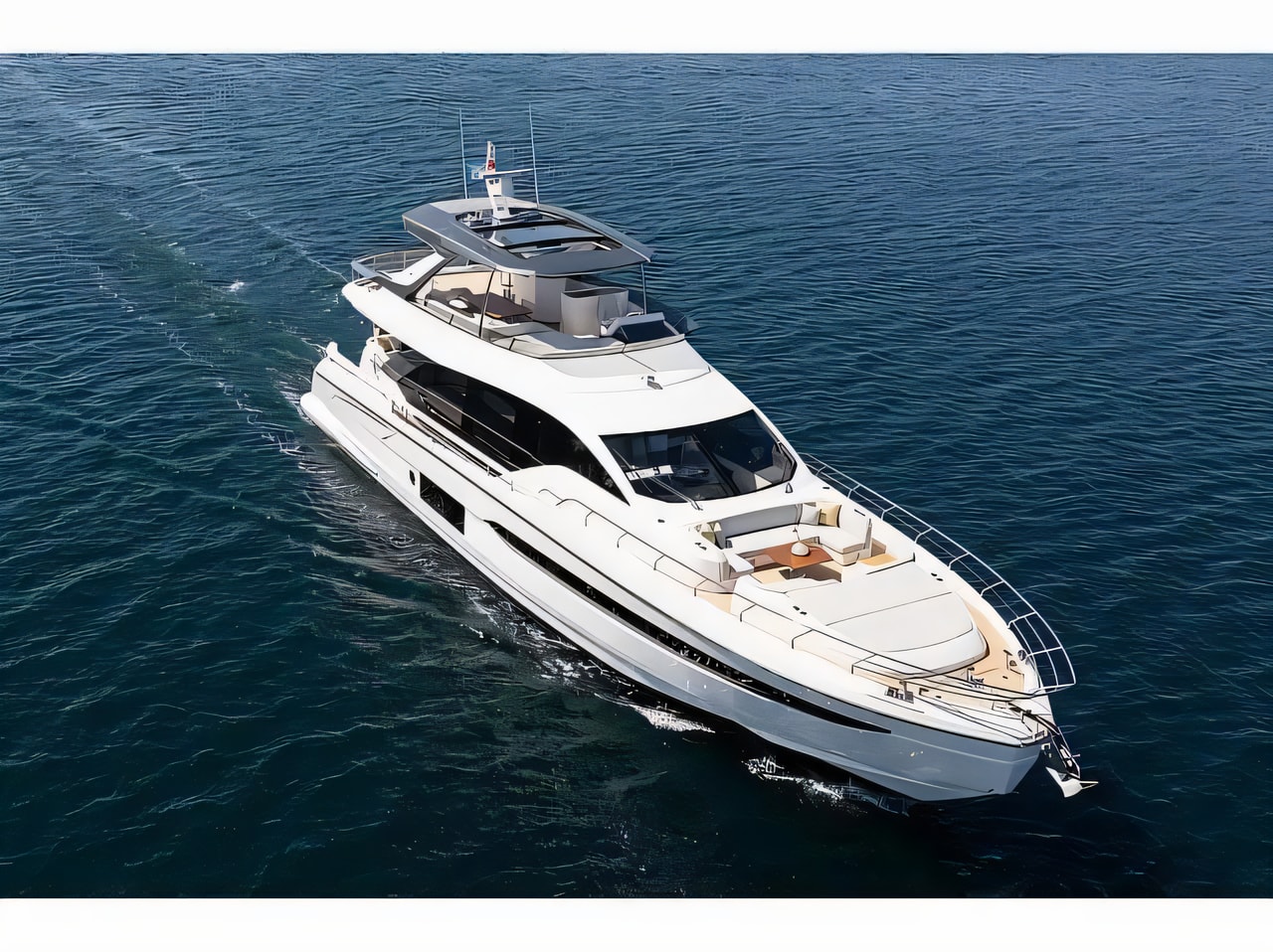 Exterior overview of Azimut 78 Fly motoryacht for charter from Sibenik Marina Mandalina in the Sibenik sailing area Croatia