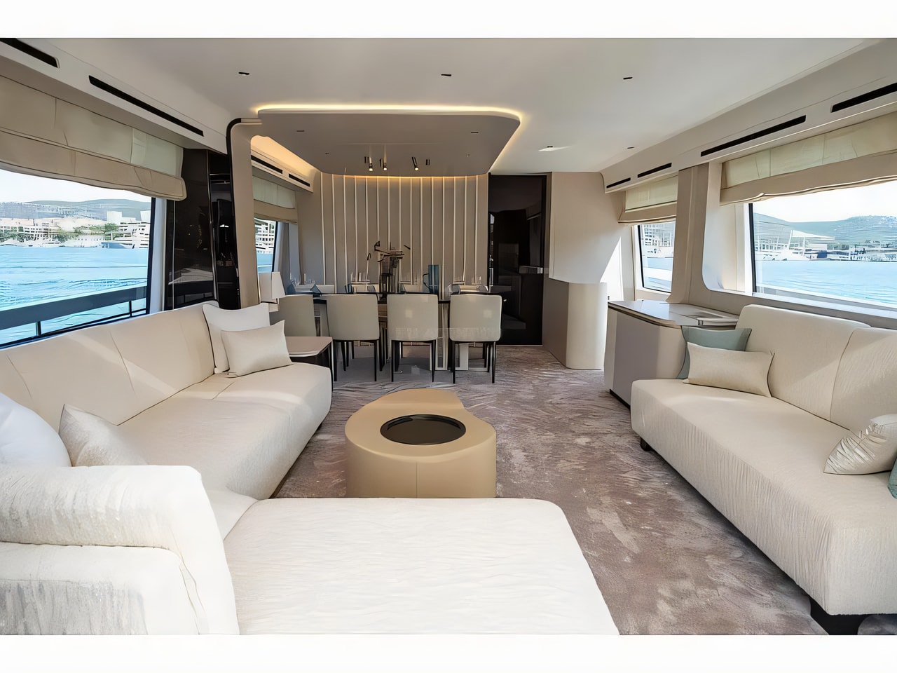 Layout of Azimut 78 Fly motoryacht with 5 cabins Croatia yacht charter