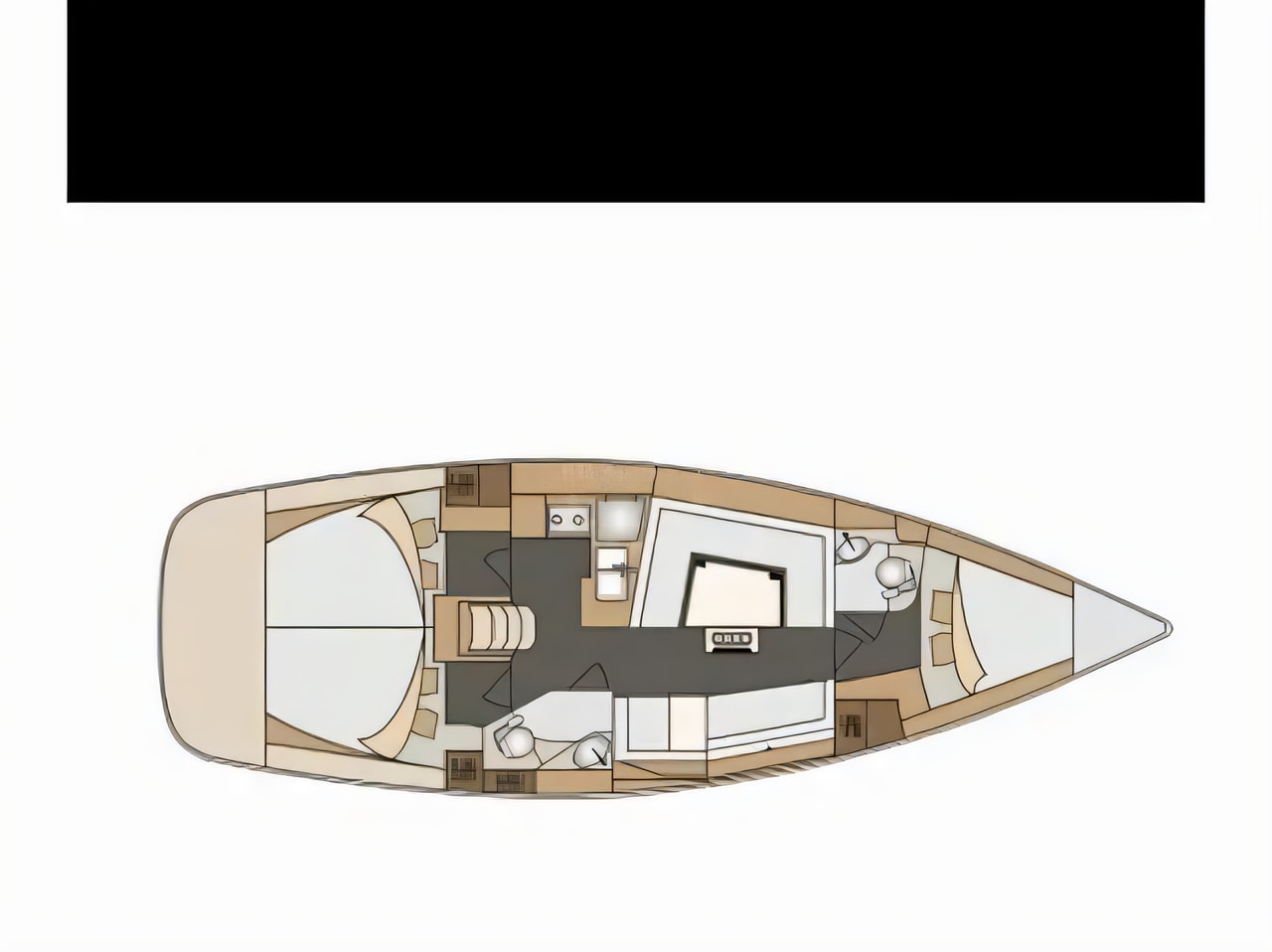 Interior of Elan 40 Impression sail boat with 3 cabins Croatia yacht charter