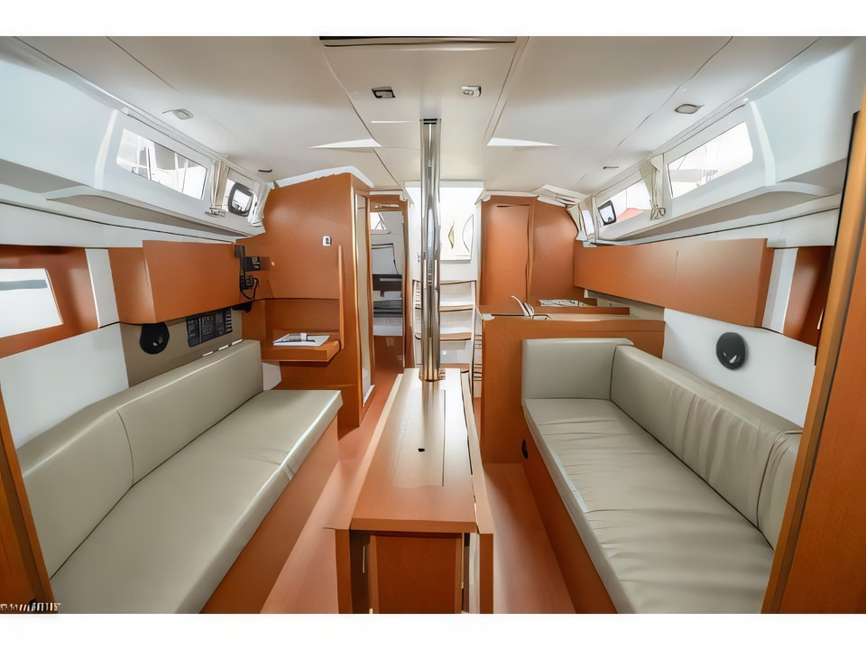 Interior of Oceanis 35.1 sail boat with 3 cabins Croatia yacht charter