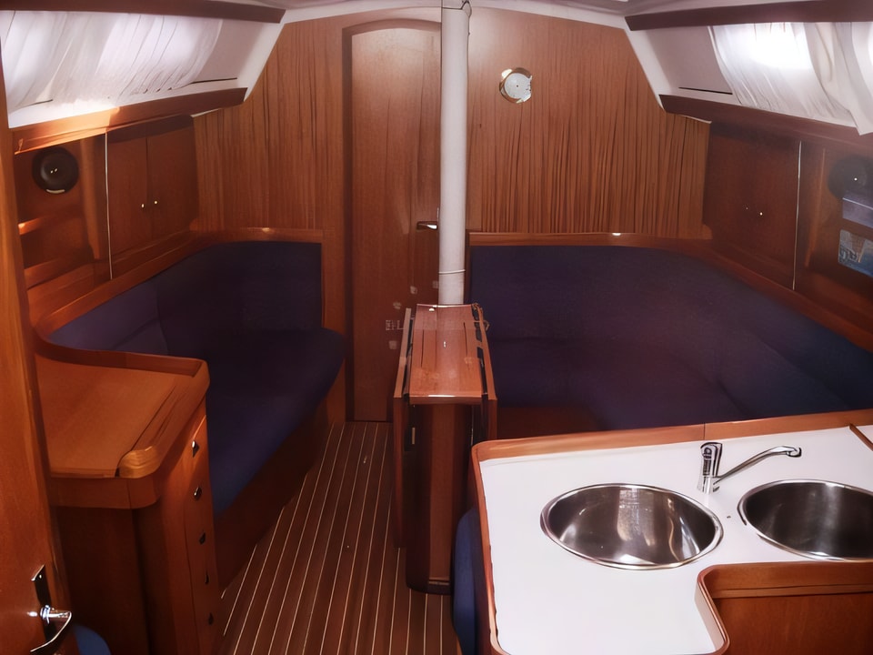 Interior of Elan 40 sail boat with 3 cabins Croatia yacht charter