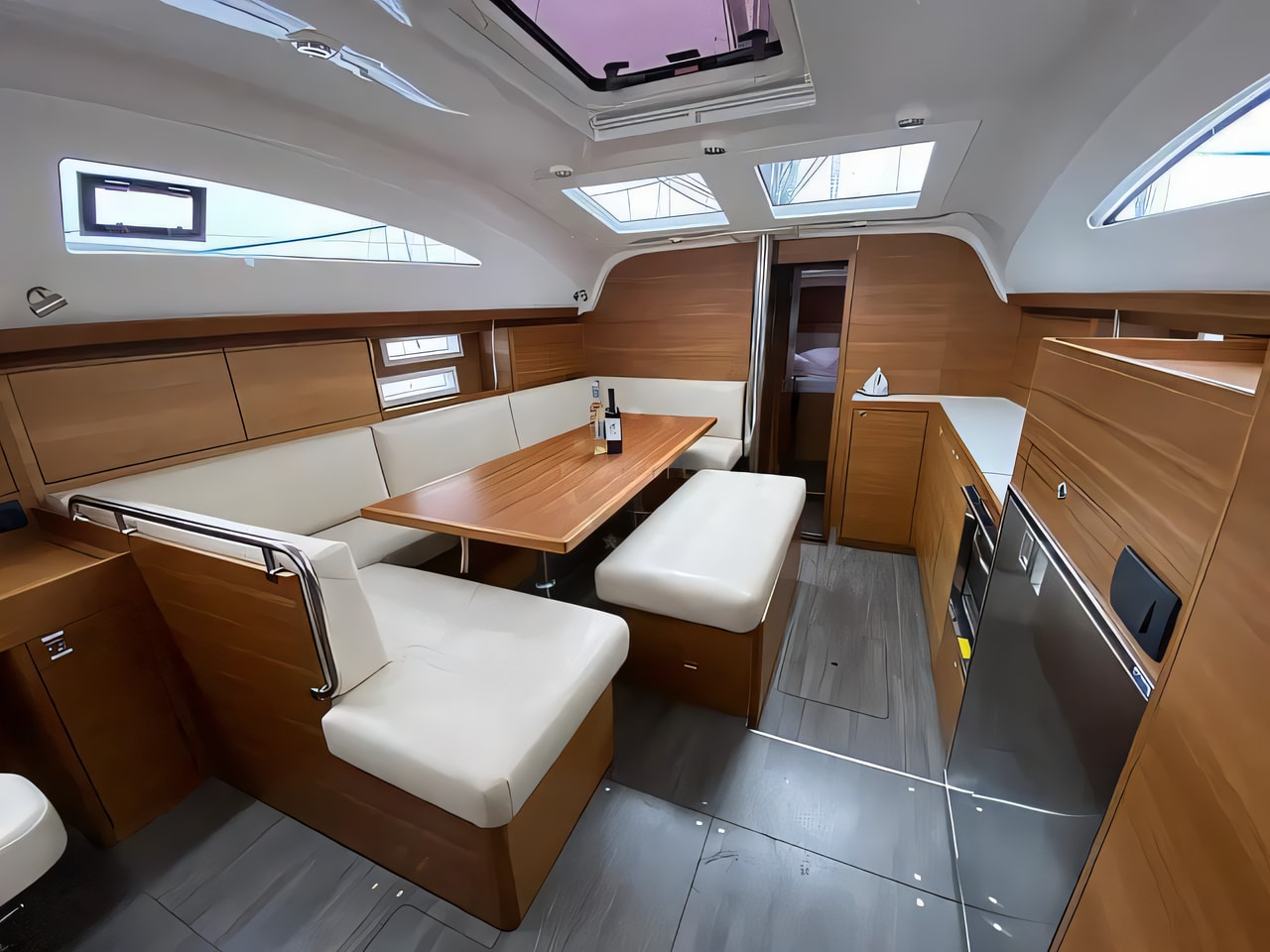 Layout of Elan Impression 45.1 sail boat with 4 cabins Croatia yacht charter