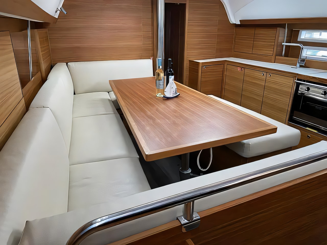 Layout of Elan Impression 45.1 sail boat with 4 cabins Croatia yacht charter