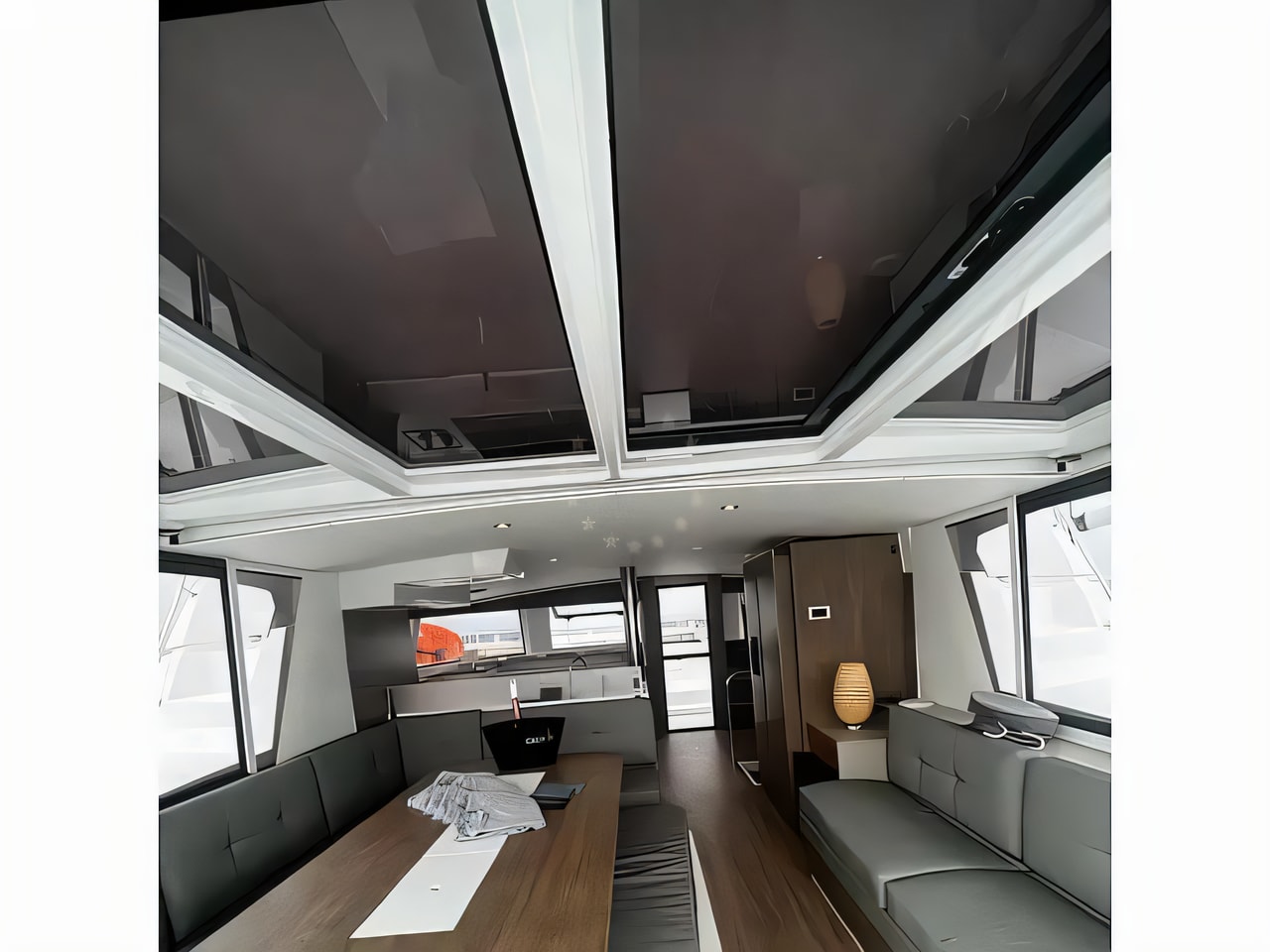 Layout of Bali 4.6 catamaran with 5 cabins Croatia yacht charter