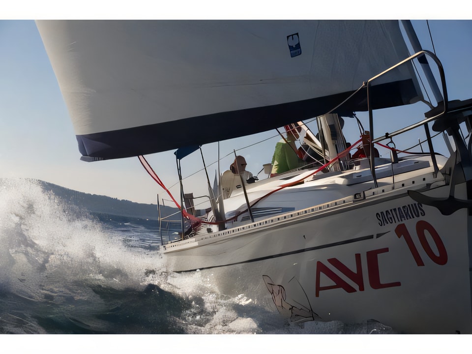 Exterior overview of Elan 431 sail boat for charter from Vodice ACI Marina in the Sibenik sailing area Croatia