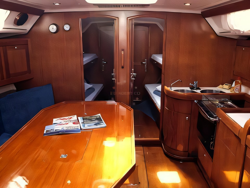 Interior of Elan 431 sail boat with 4 cabins Croatia yacht charter