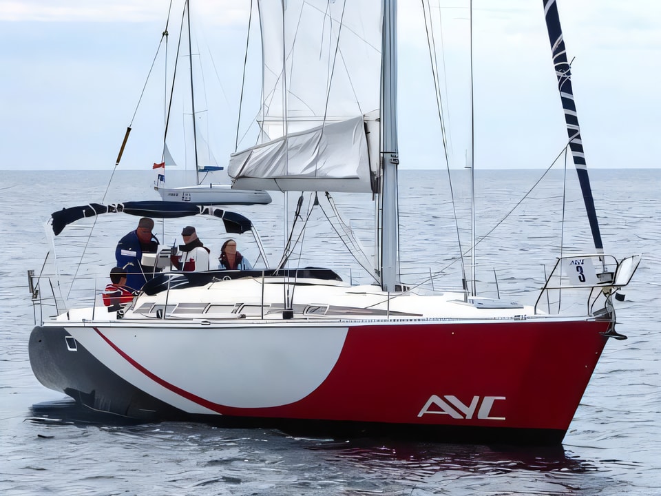 Exterior overview of Elan 431 sail boat for charter from Vodice ACI Marina in the Sibenik sailing area Croatia
