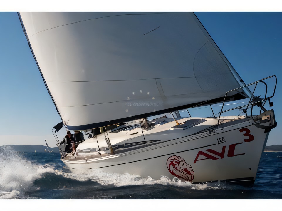 Exterior overview of Elan 431 sail boat for charter from Vodice ACI Marina in the Sibenik sailing area Croatia